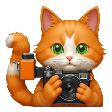cute Cat taking a photo sticker