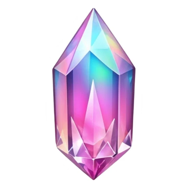pink iridescent nebula crystal shard sticker