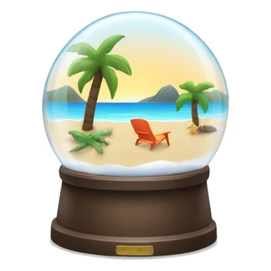 Beach in a snow globe  sticker