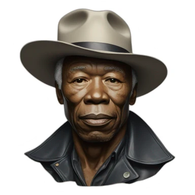 portrait john lee hooker sticker