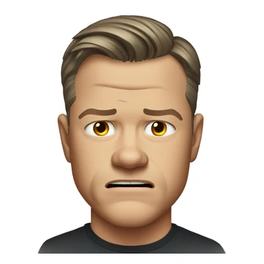 Matt Damon, crying sticker
