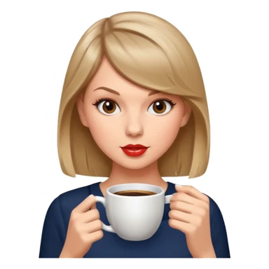 Taylor swift drinking coffee sticker