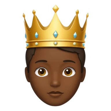 silhouette with a crown above the head sticker