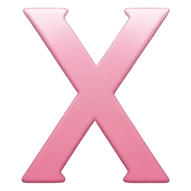 minimalistic pink x icon sticker