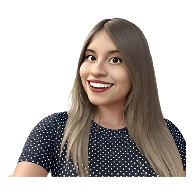 smiling girl in polka dots sticker