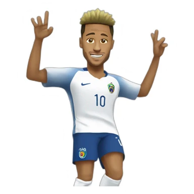 Neymar qui fait un geste technique au foot sticker