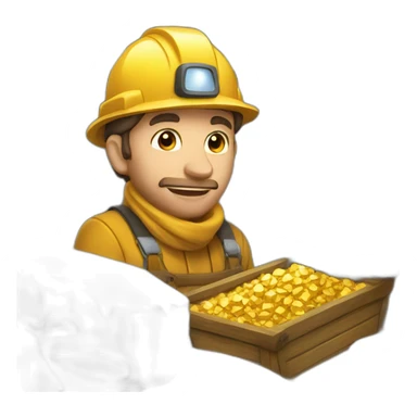 gold mining under snow sticker