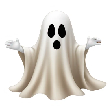 a ghost on a brown, fertile field with crops  sticker