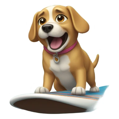 Dog surfing  sticker