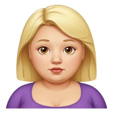 fat blonde woman with tiny shins sticker