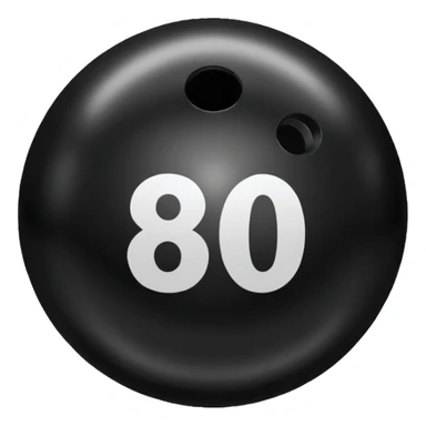 Bowling ball with score 800 written on it sticker