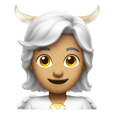 Angel with horns winking  sticker