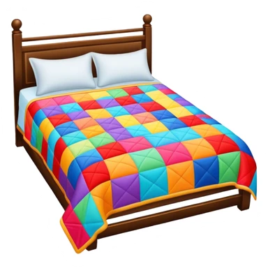 Make a bed with a quilt sticker