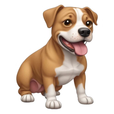 Mini bully perro salchicha marrón sticker