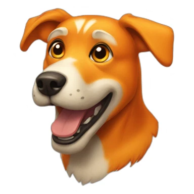 animatronic orange dog sticker