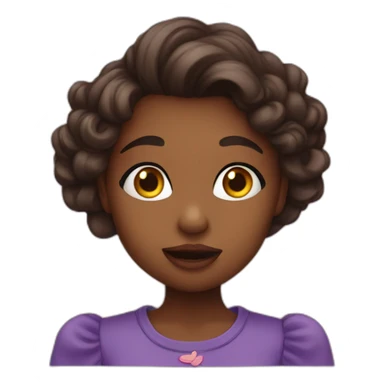 Girl Flying kiss sticker