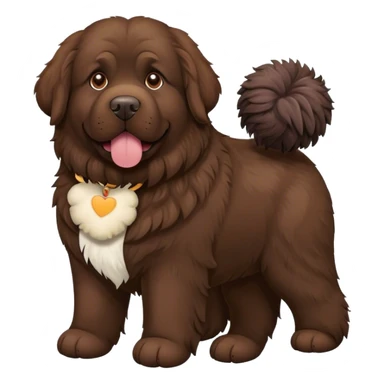 Newfoundland dog with stuffed animal  sticker