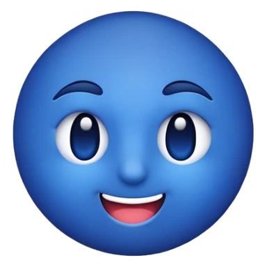 Dark blue wink emoji  sticker
