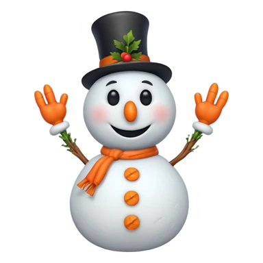 dancing snowman sticker
