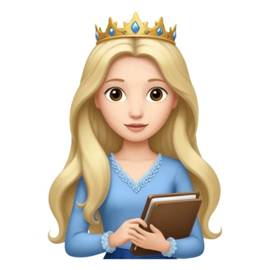 The princess holding a notepad sticker