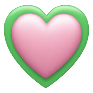 Pink and green heart sticker