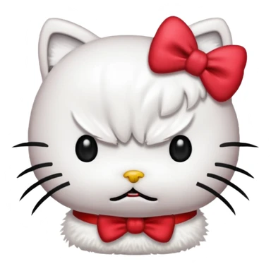 Angry hello kitty sticker