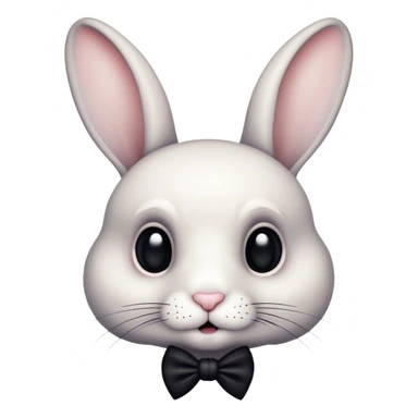bunny that looks like edgar allan poe  sticker