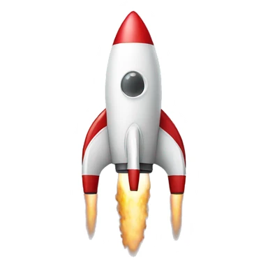 A rocket ship with 2 balls on the bottom  sticker