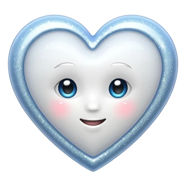 white heart with sparkles sticker