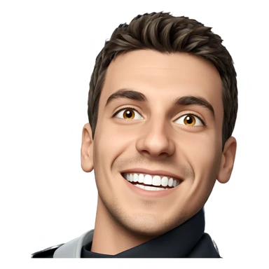 smiling boy in car interior sticker