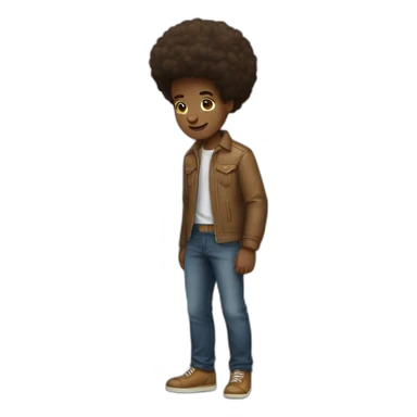 Garçon coup afro américain sticker