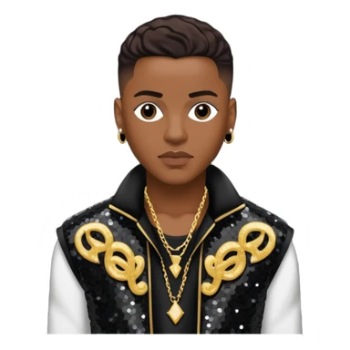 Cedric K-Ci Hailey from Jodeci/K-Ci & JoJo with dark brown, black sequin outfit sticker