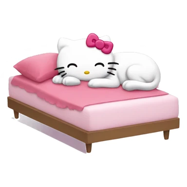 hello kitty sleeping sticker