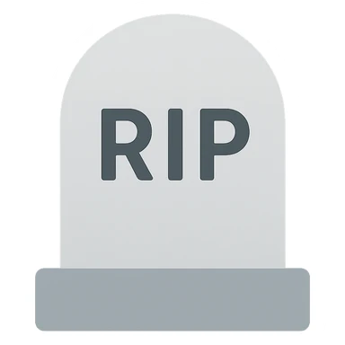 "RIP" gravestone  sticker