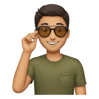 A chill guy tilting his sunglasses rizzily sticker