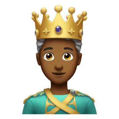 A little prince in a crown on his head sticker