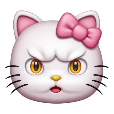 Angry hello kitty  sticker