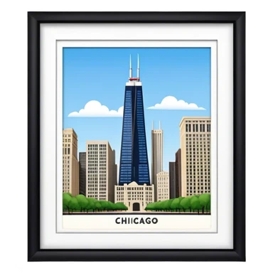 John Hancock building Chicago sticker