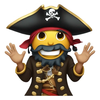 Pirate applauding  sticker