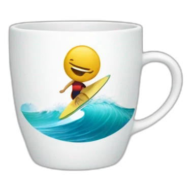 a surfer wearing cup sticker