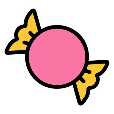 candy color outline sticker