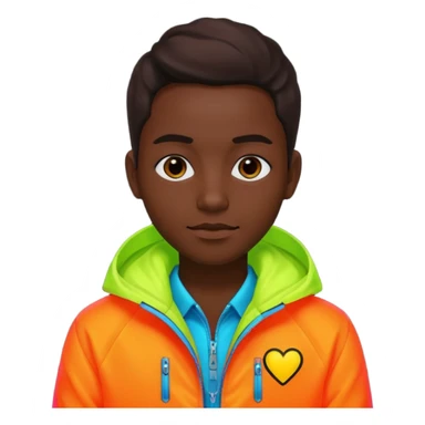 Russian underground fashion neon color jacket sticker