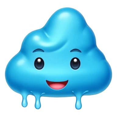 slime con forma irregular y que tiene muchos tonos de azul sticker