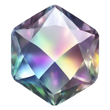 56-carat iridescent diamond crystal cluster sticker