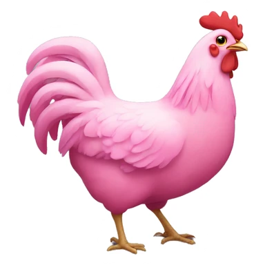 Pink chicken  sticker