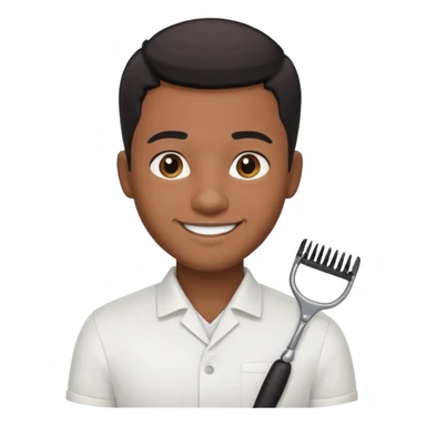black male hairdresser sticker