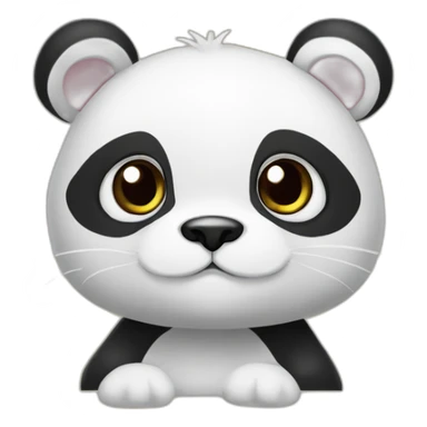 Panda abbraccia gattino sticker