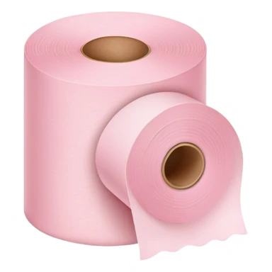 Light pink toilet paper sticker