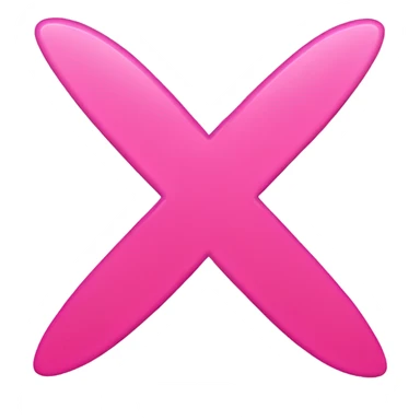 pink x icon sticker