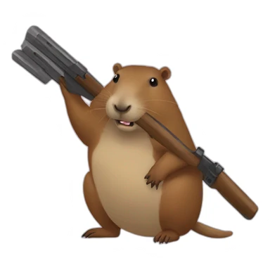 Capybara the weapons sticker